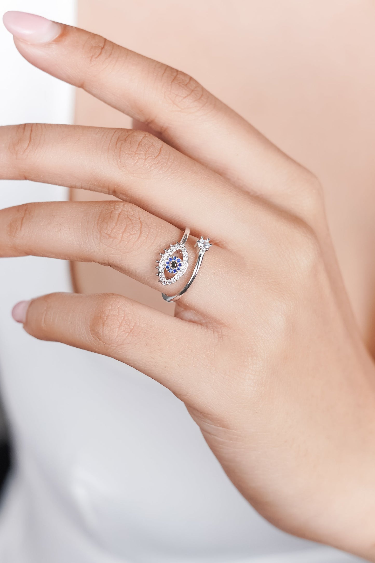 Evil Eye Cuff Ring