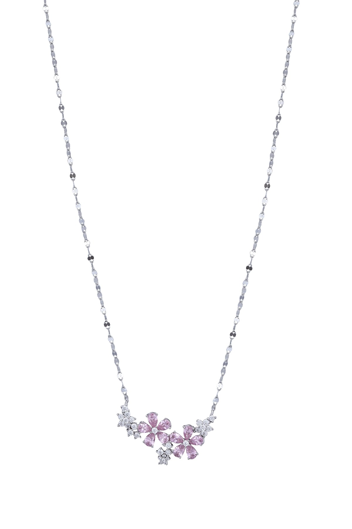 z Pink Flowery Necklace