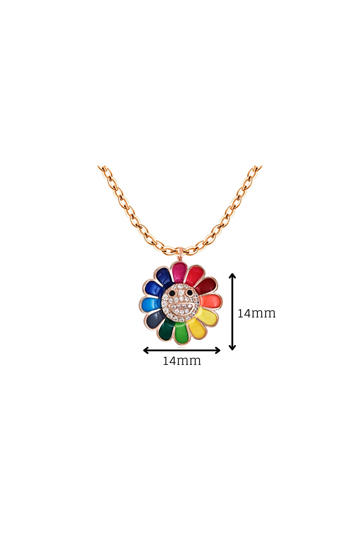 z Rainbow Sunny Flower Necklace