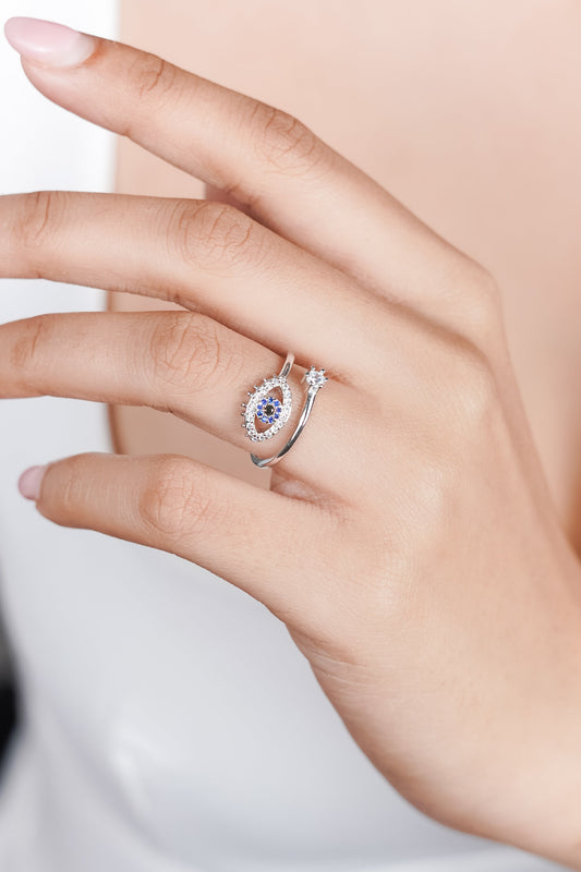 Evil Eye Cuff Ring
