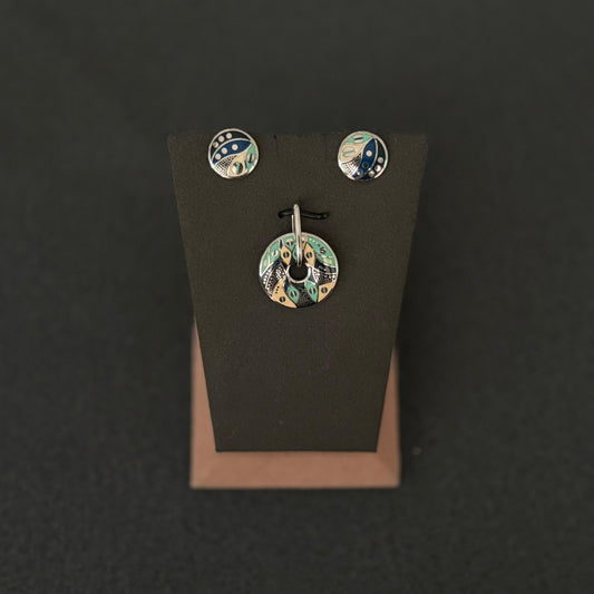 Aura Enamel Pendant Set (No chain)