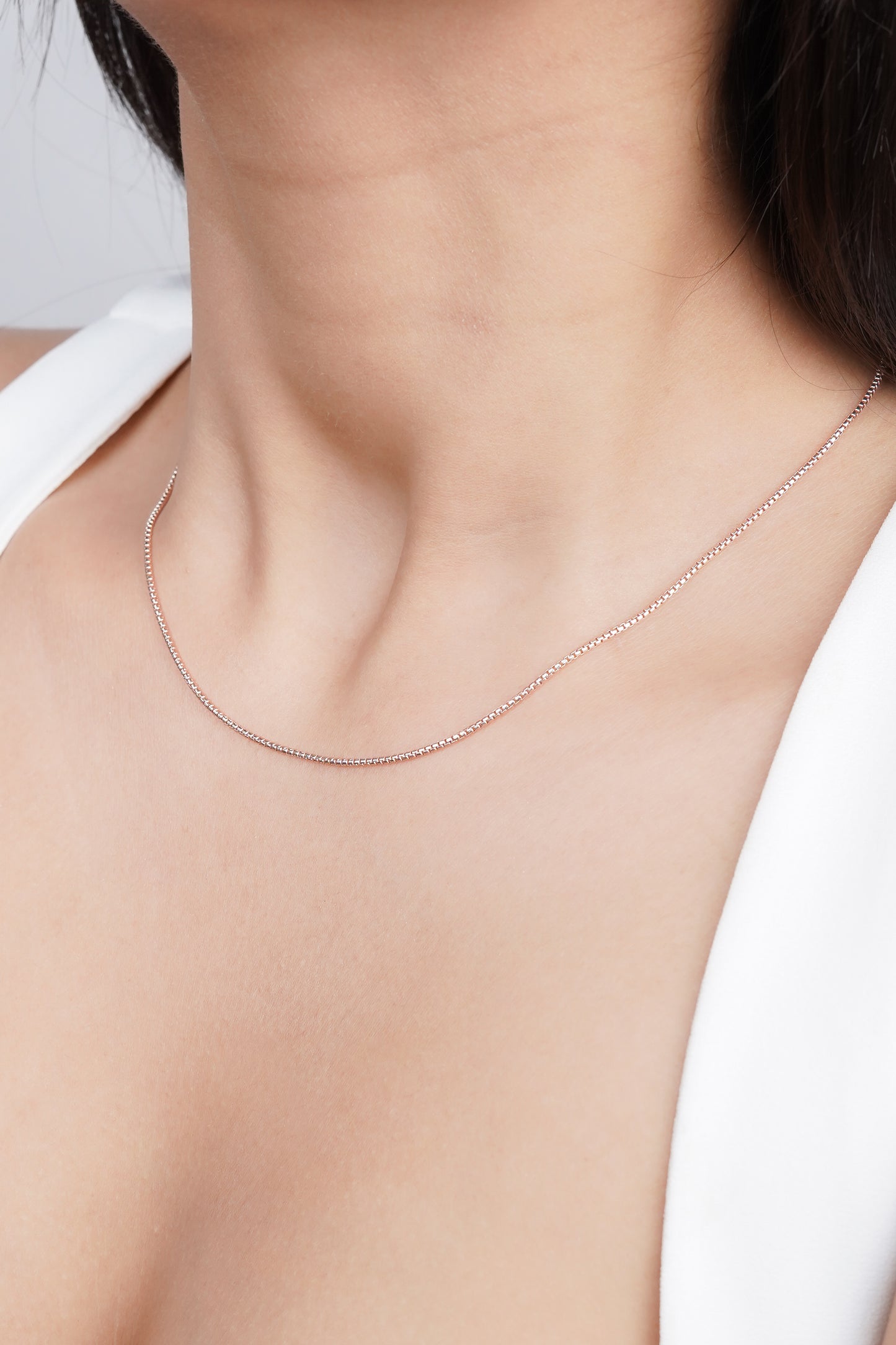 Rose Gold Royal Box Chain- 16 inches