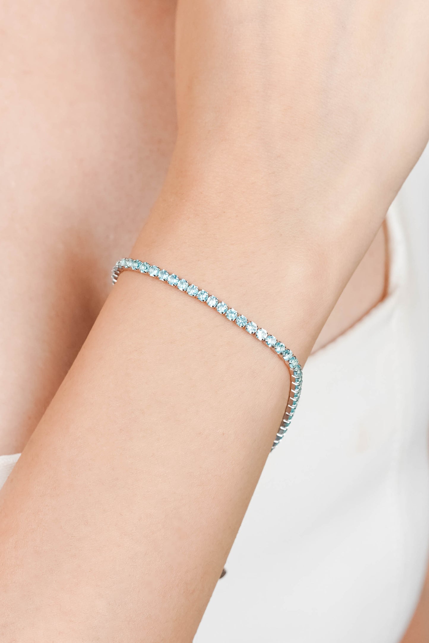 Sea Blue Tennis Bracelet