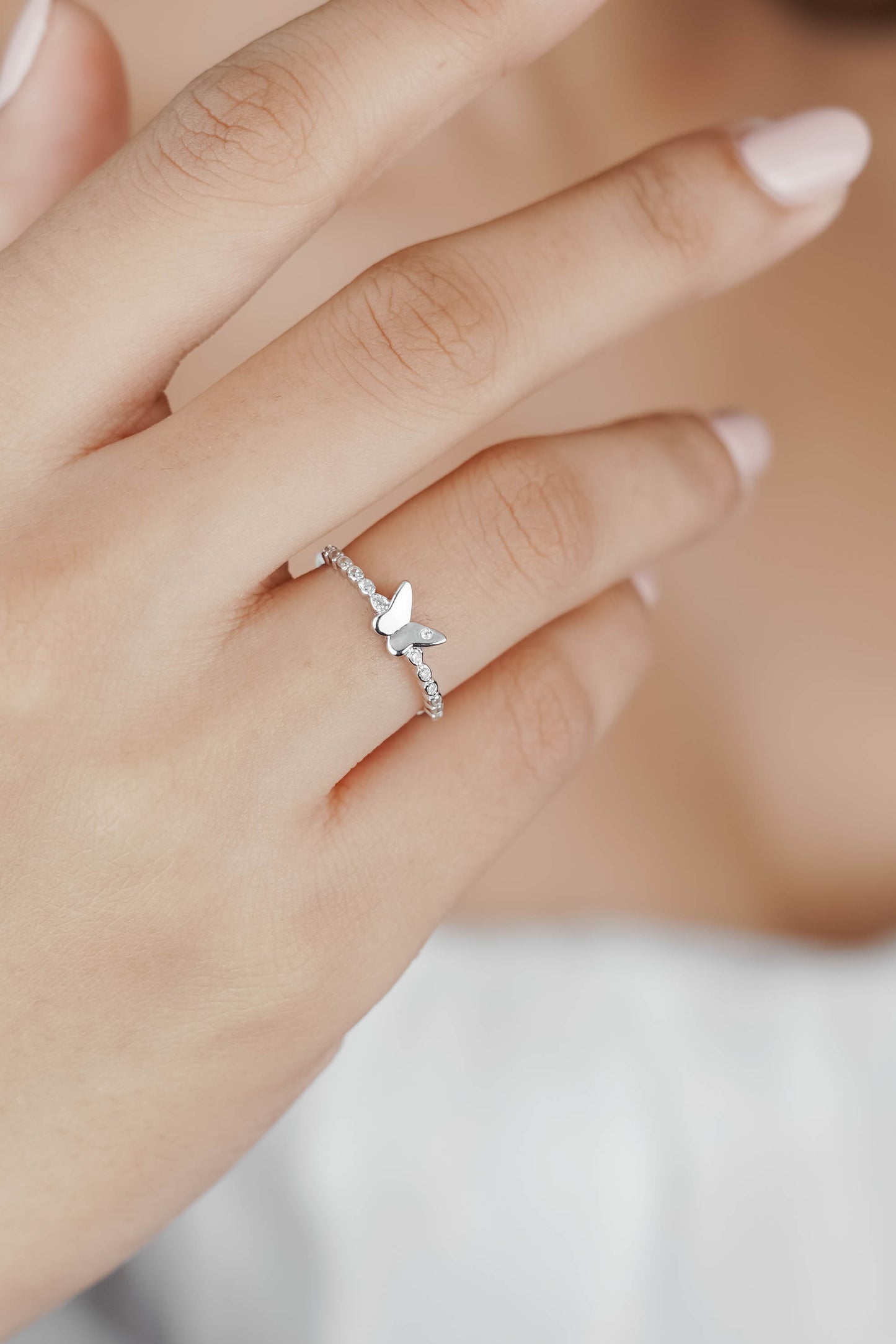 Dainty Butterfly Ring