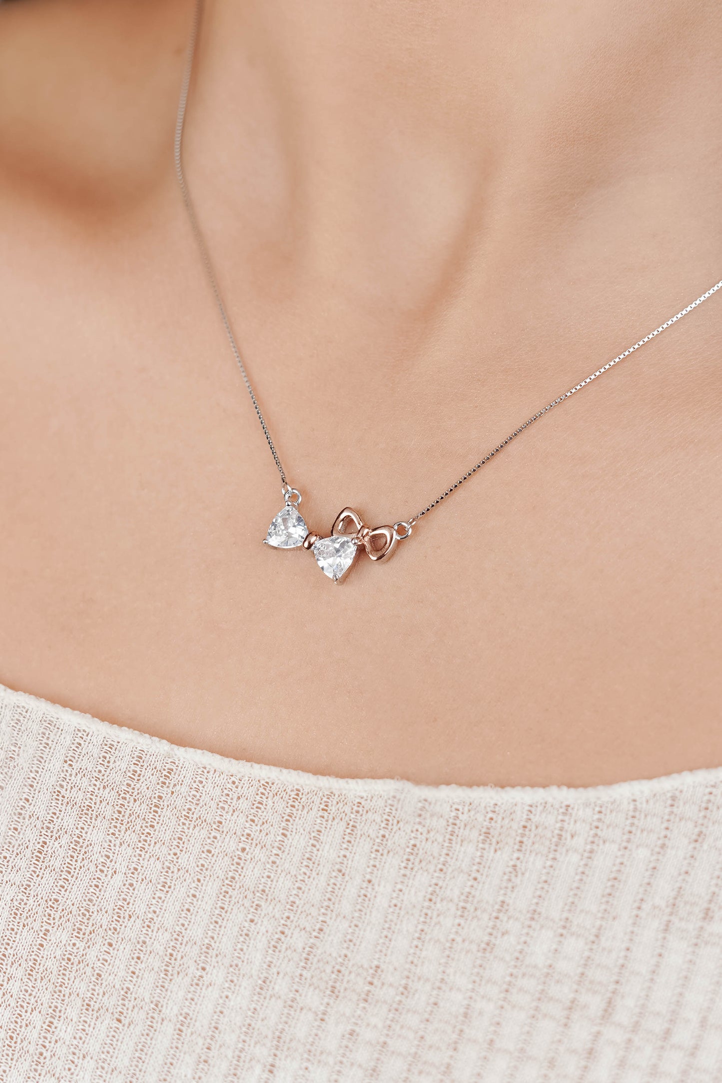 Bow with a mini Bow Necklace