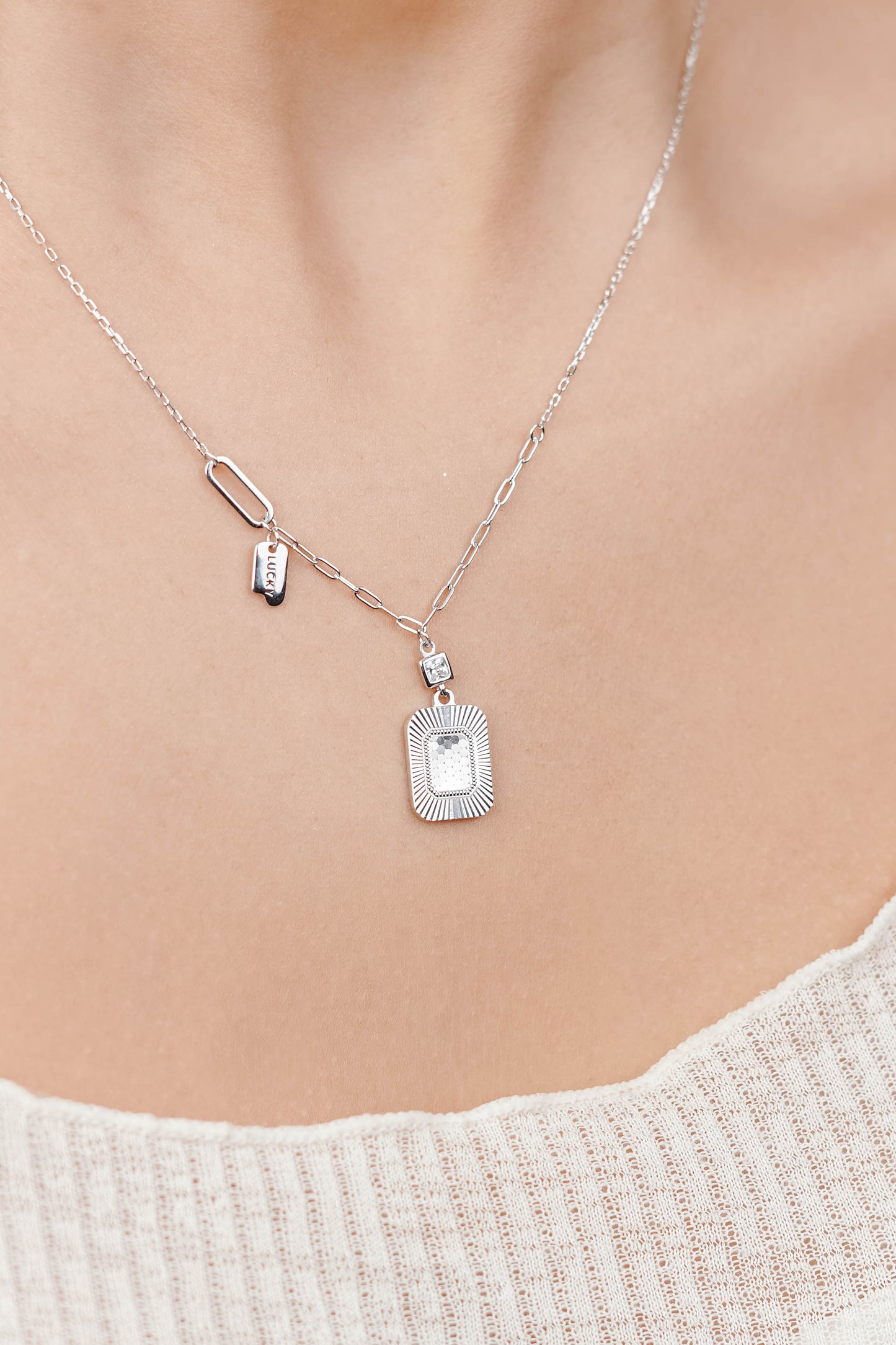 The Reflective Rectangle Necklace