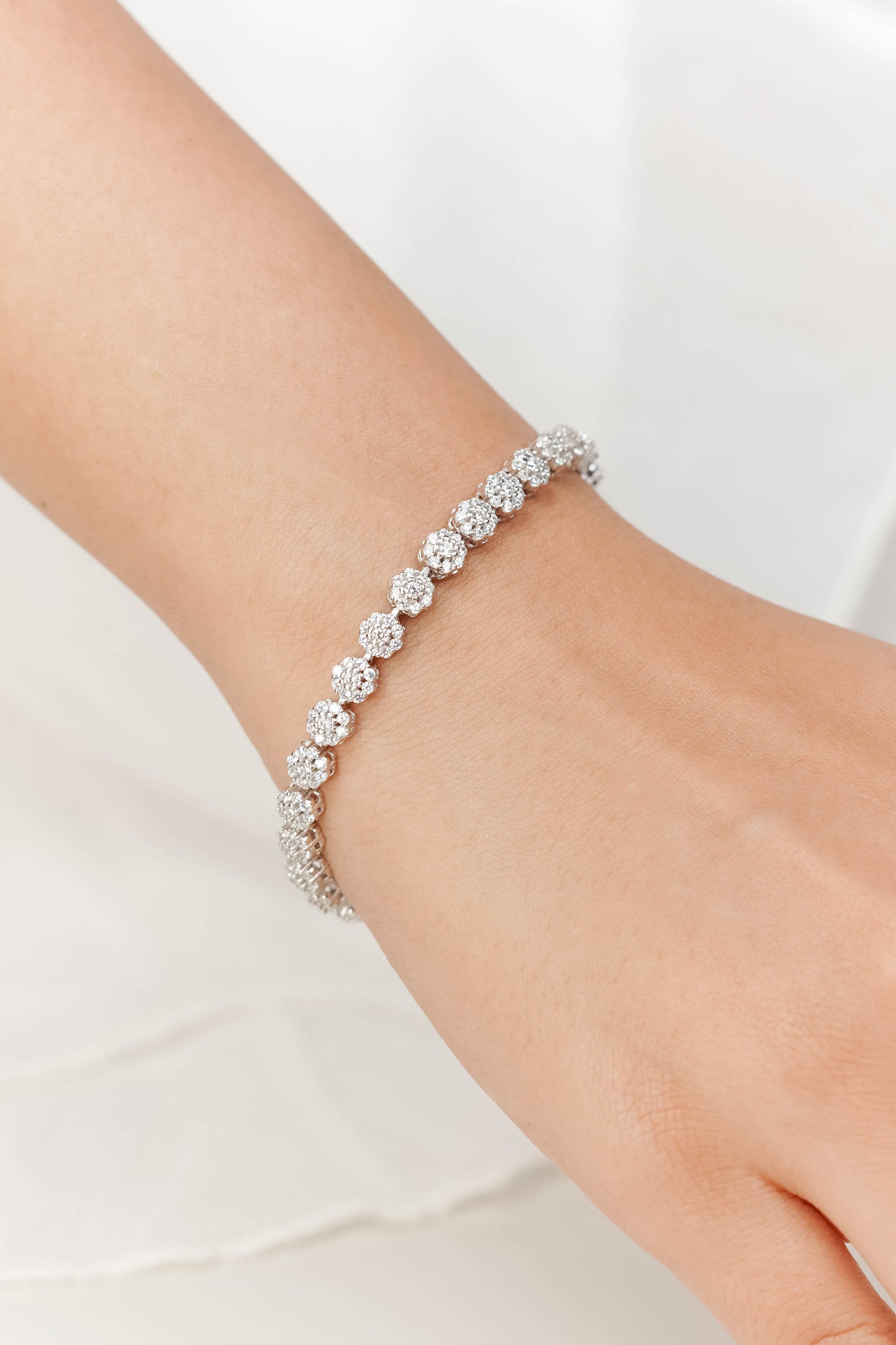 Crystal Bloom Tennis Bracelet