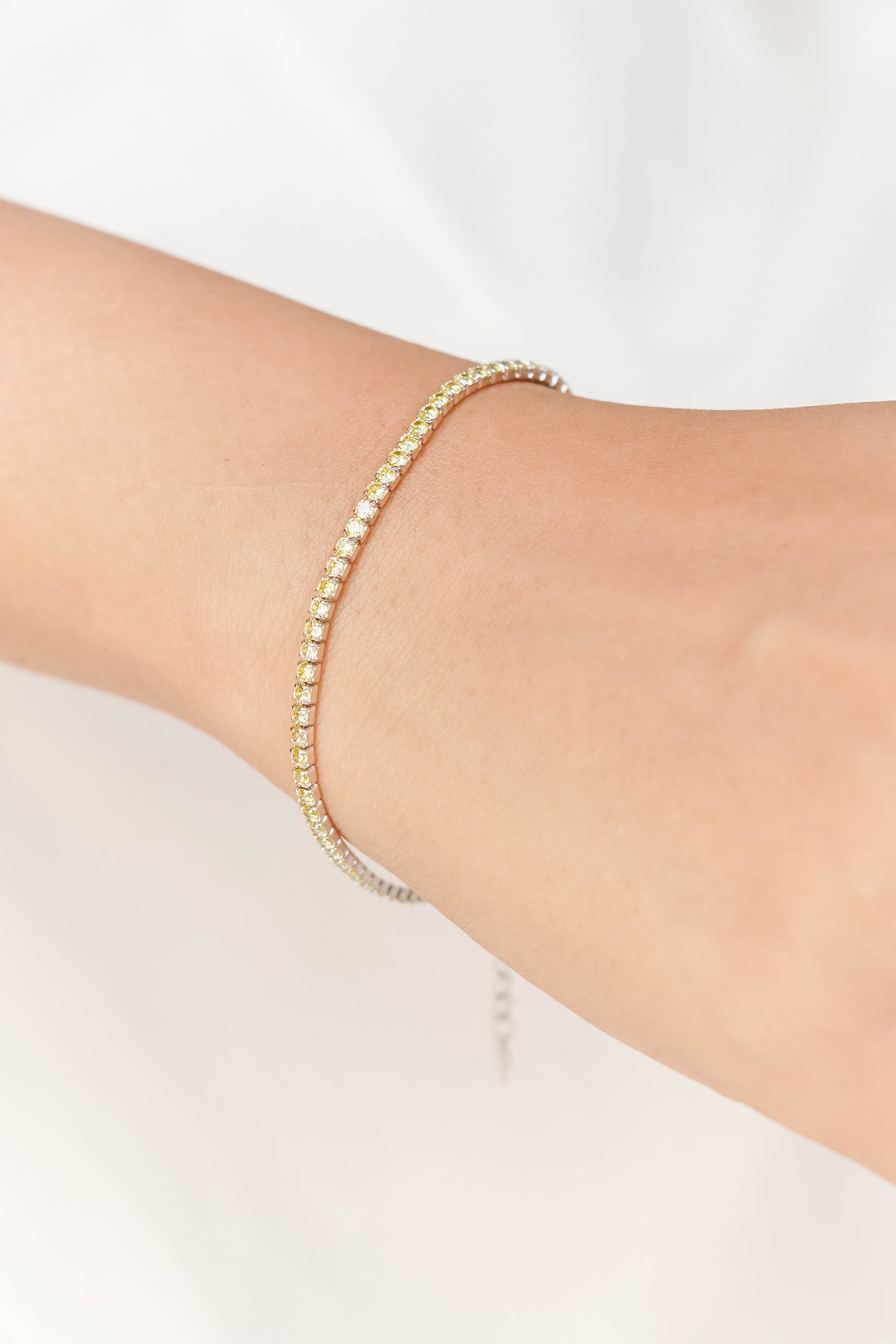 Sweet Yellow Tennis Bracelet