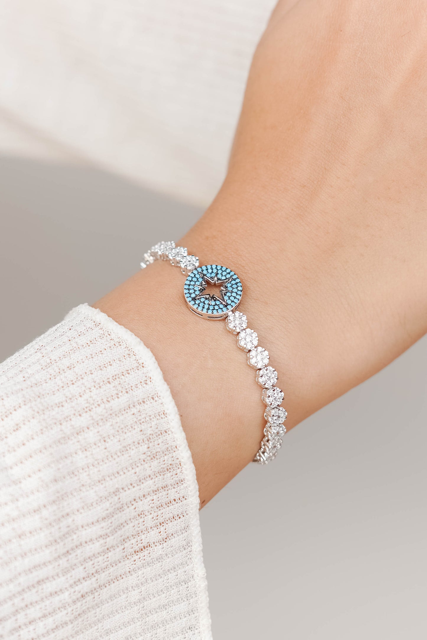 Blue Star Tennis Bracelet