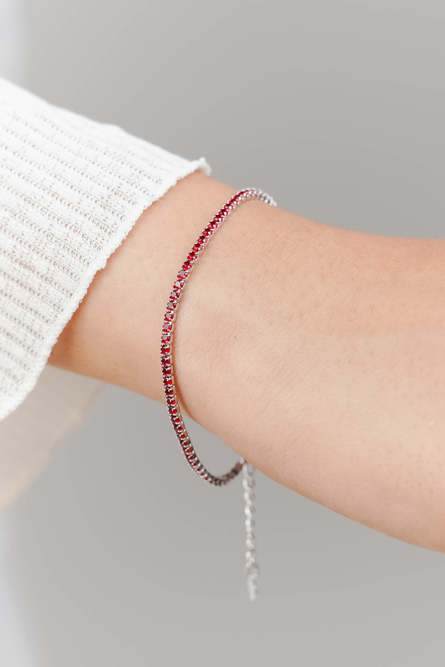 1.5 mm Maroon Tennis Bracelet