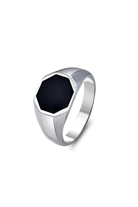 z Black Onyx Hexa Ring